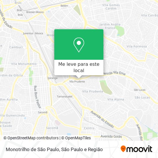 Monotrilho de São Paulo mapa