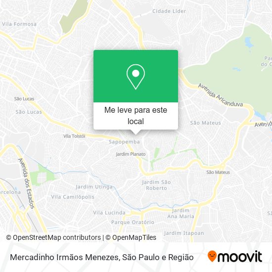 Mercadinho Irmãos Menezes mapa