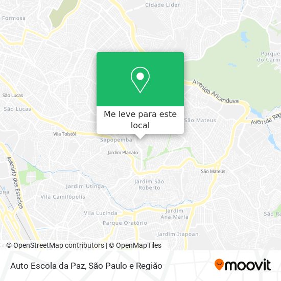 Auto Escola da Paz mapa