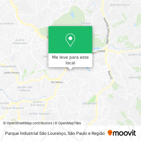 Parque Industrial São Lourenço mapa