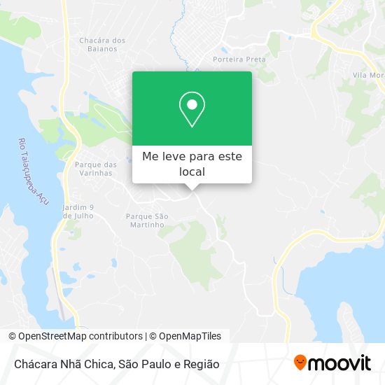 Chácara Nhã Chica mapa