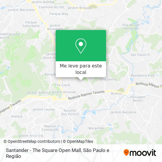 Santander - The Square Open Mall mapa