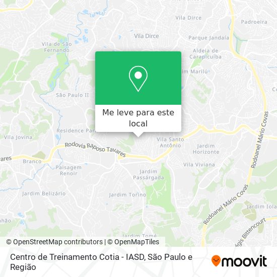 Centro de Treinamento Cotia - IASD mapa