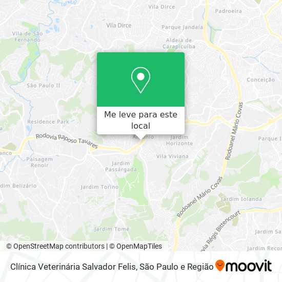 Clínica Veterinária Salvador Felis mapa