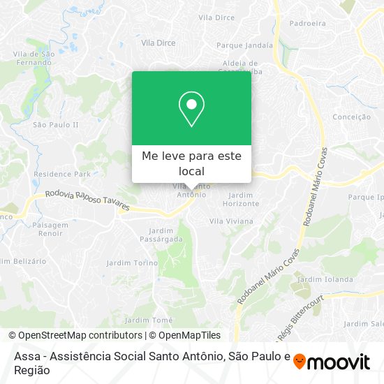 Assa - Assistência Social Santo Antônio mapa