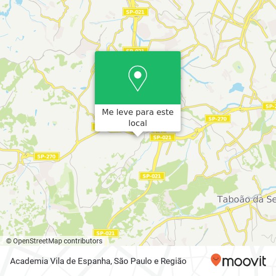 Academia Vila de Espanha mapa