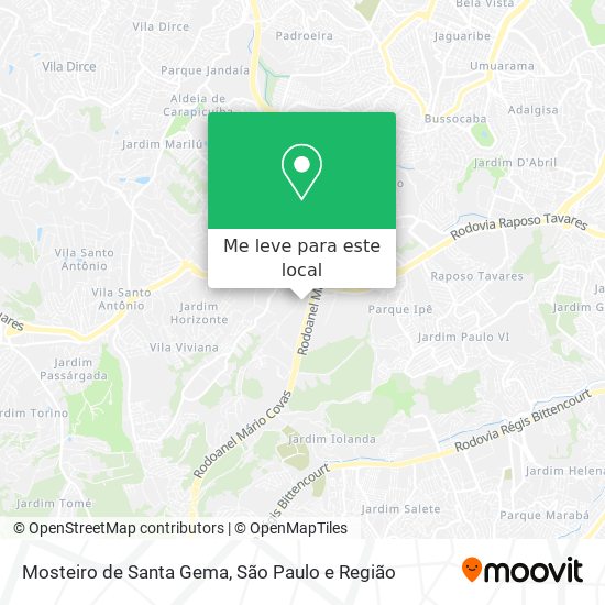 Mosteiro de Santa Gema mapa