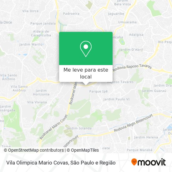 Vila Olimpica Mario Covas mapa