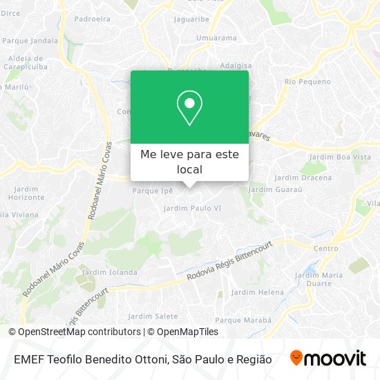 EMEF Teofilo Benedito Ottoni mapa