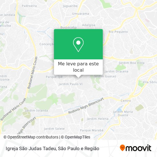 Igreja São Judas Tadeu mapa