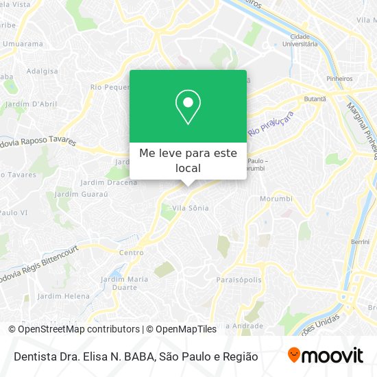 Dentista Dra. Elisa N. BABA mapa
