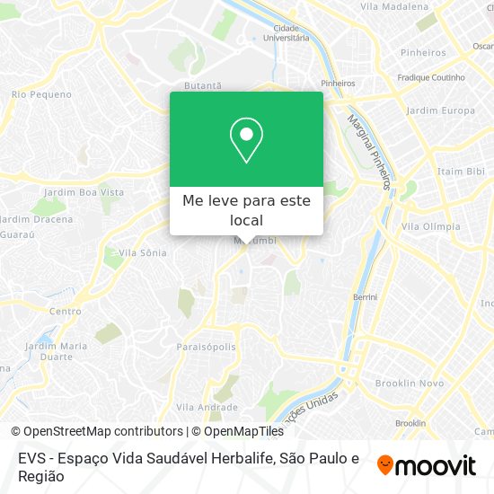 EVS - Espaço Vida Saudável Herbalife mapa