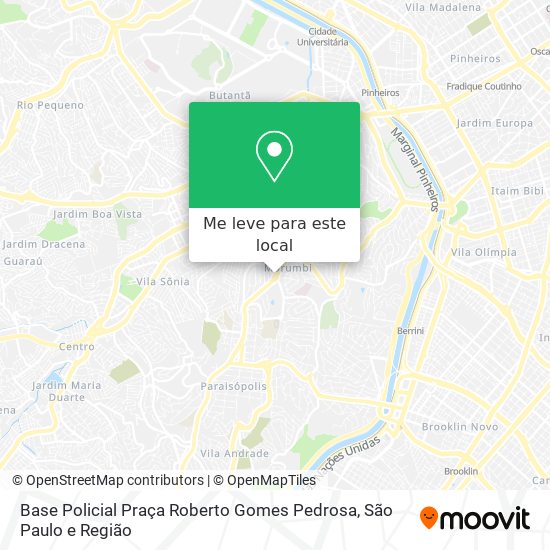 Base Policial Praça Roberto Gomes Pedrosa mapa