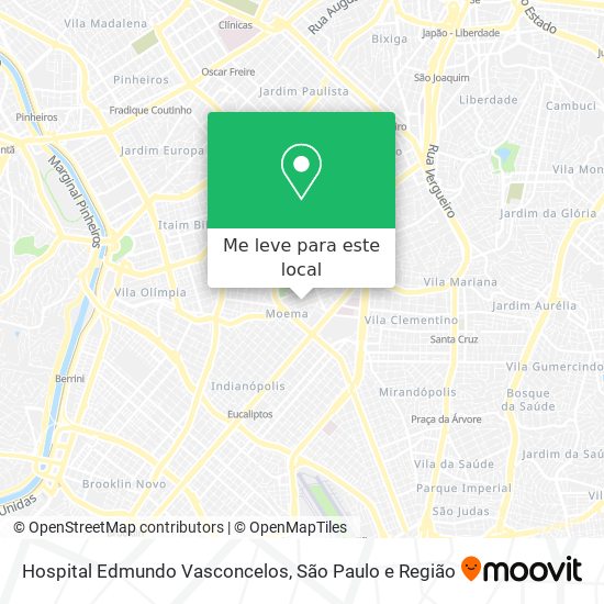 Hospital Edmundo Vasconcelos mapa