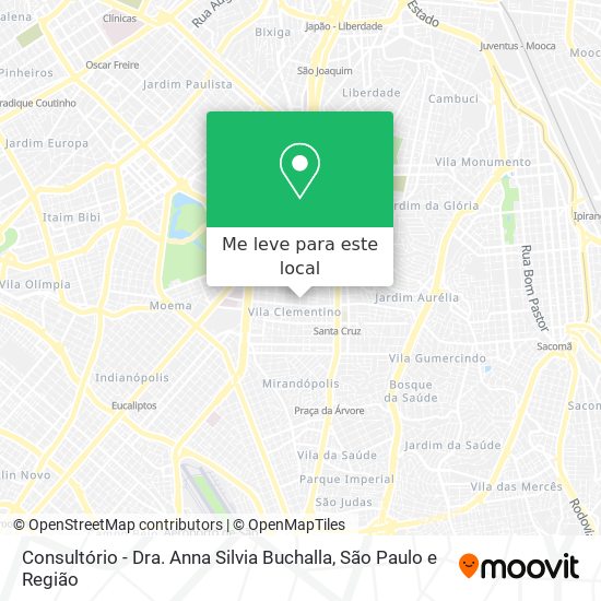 Consultório - Dra. Anna Silvia Buchalla mapa