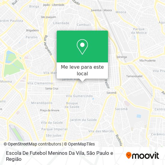 Escola De Futebol Meninos Da Vila mapa