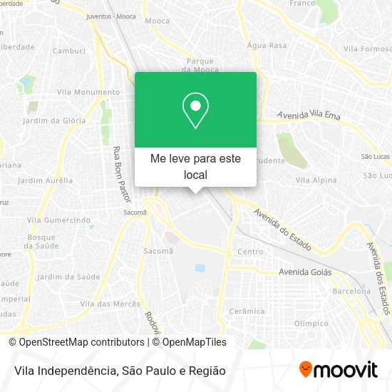Vila Independência mapa