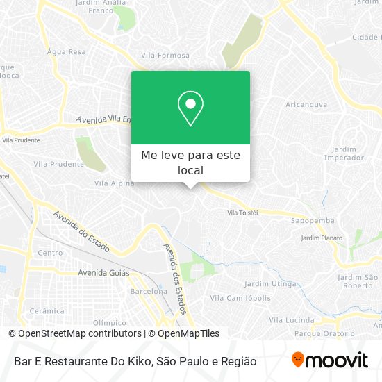 Bar E Restaurante Do Kiko mapa