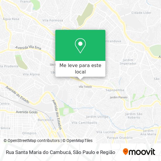 Rua Santa Maria do Cambucá mapa