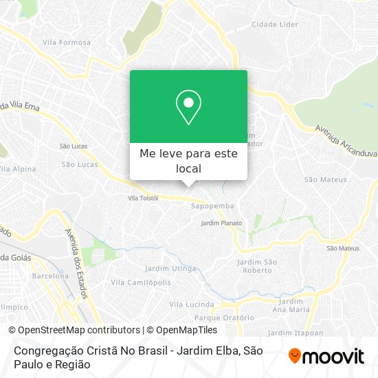 Congregação Cristã No Brasil - Jardim Elba mapa