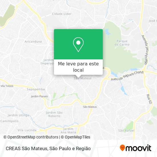 CREAS São Mateus mapa