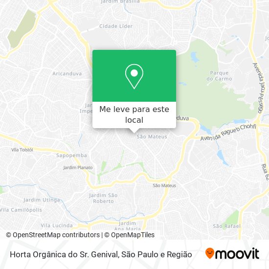 Horta Orgânica do Sr. Genival mapa