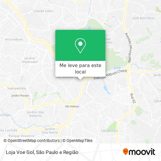 Loja Voe Gol mapa