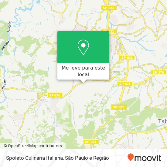 Spoleto Culinária Italiana mapa