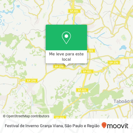 Festival de Inverno Granja Viana mapa