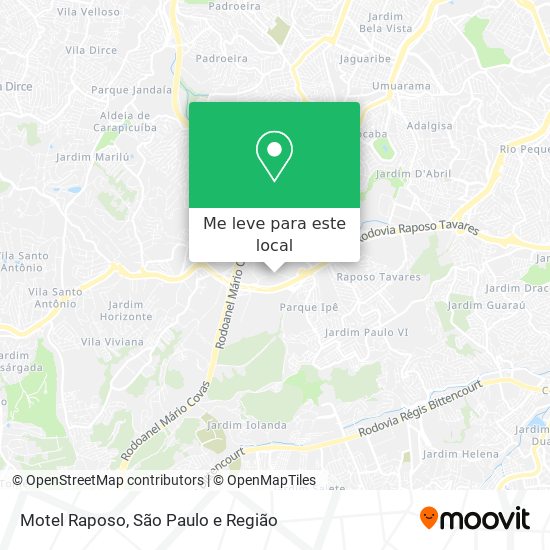 Motel Raposo mapa