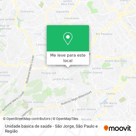 Unidade básica de saúde - São Jorge mapa