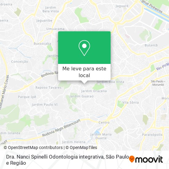 Dra. Nanci Spinelli Odontologia integrativa mapa