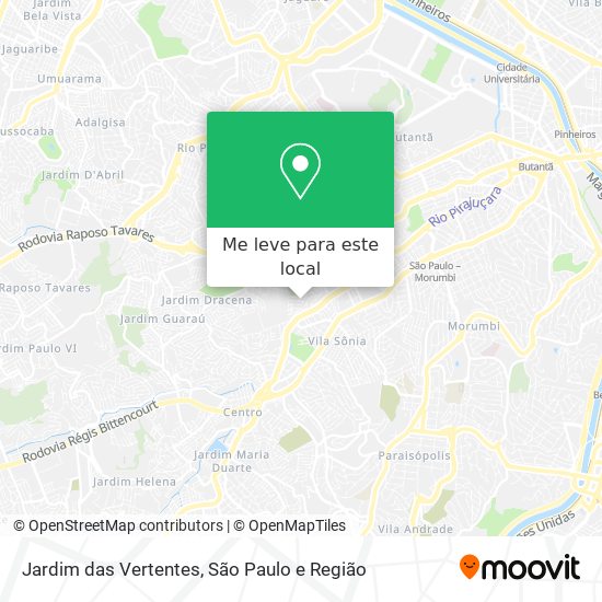 Jardim das Vertentes mapa