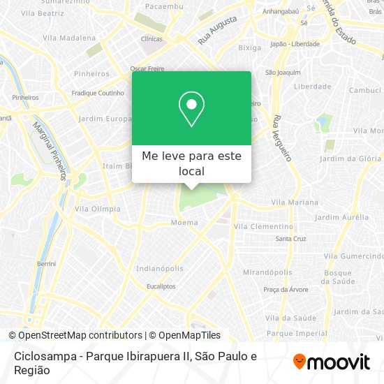 Ciclosampa - Parque Ibirapuera II mapa