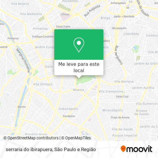 serraria do ibirapuera mapa