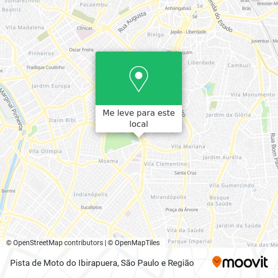 Pista de Moto do Ibirapuera mapa