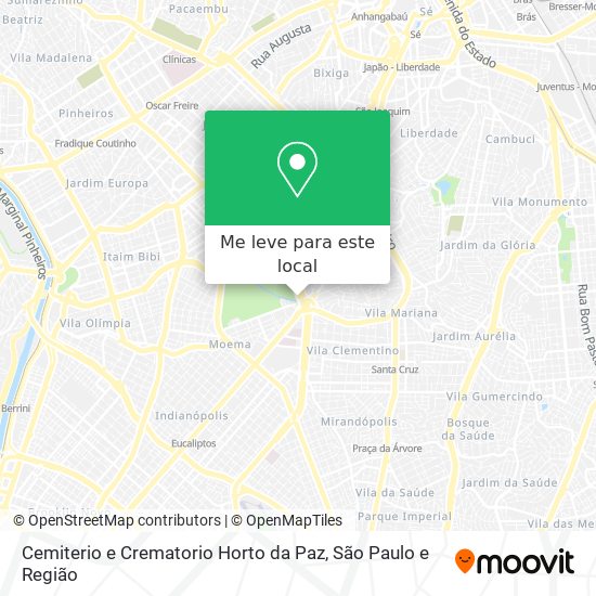 Cemiterio e Crematorio Horto da Paz mapa