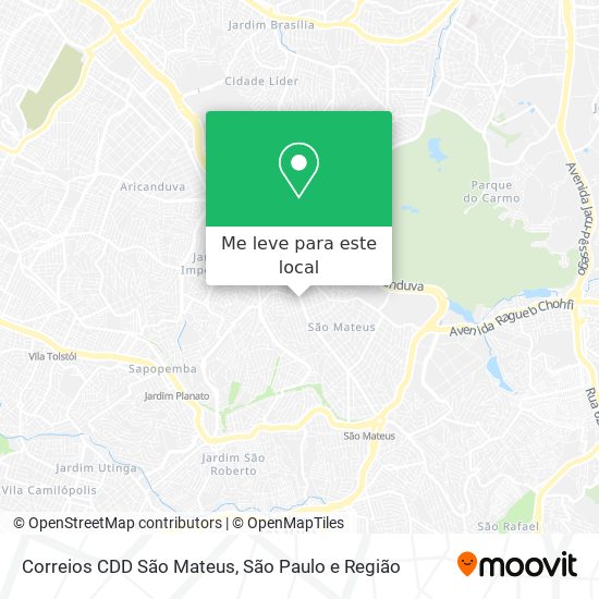 Correios CDD São Mateus mapa