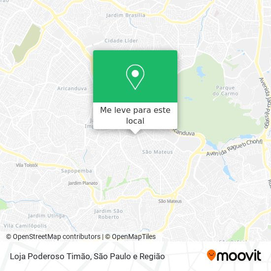 Loja Poderoso Timão mapa