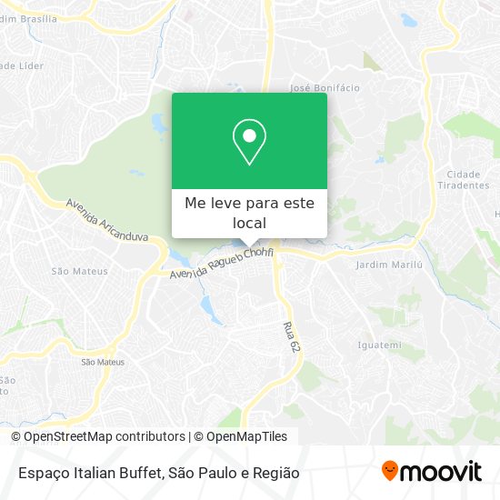 Espaço Italian Buffet mapa
