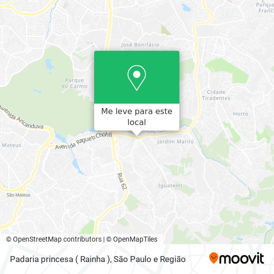 Padaria princesa ( Rainha ) mapa