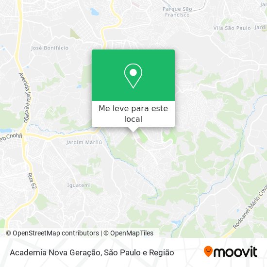 Academia Nova Geração mapa