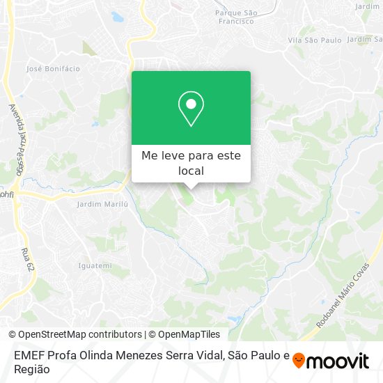 EMEF Profa Olinda Menezes Serra Vidal mapa