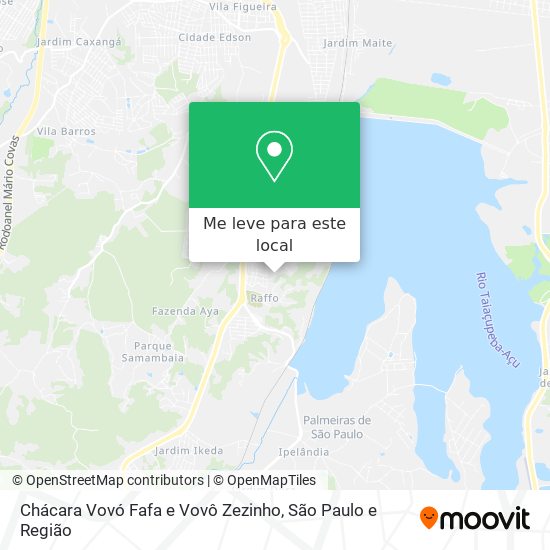 Chácara Vovó Fafa e Vovô Zezinho mapa