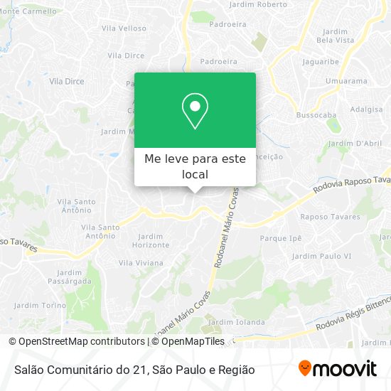 Salão Comunitário do 21 mapa