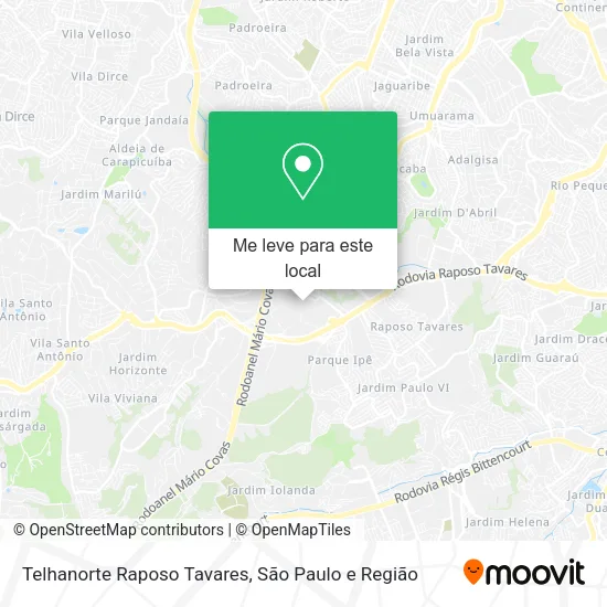 Telhanorte Raposo Tavares mapa