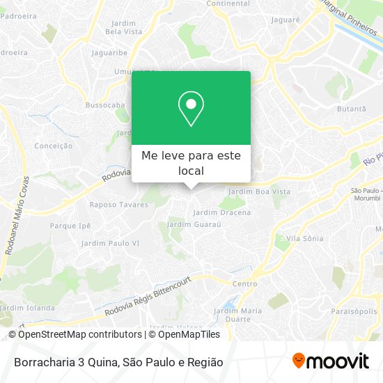 Borracharia 3 Quina mapa