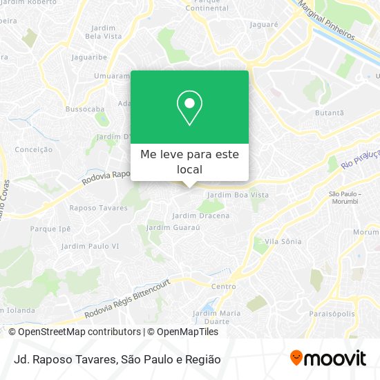 Jd. Raposo Tavares mapa