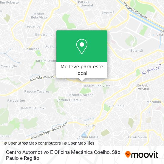 Centro Automotivo E Oficina Mecânica Coelho mapa