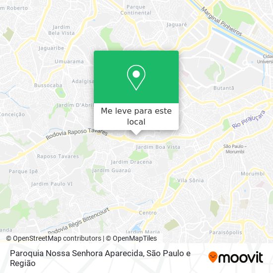 Paroquia Nossa Senhora Aparecida mapa